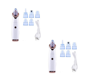 Blackhead Instrument Electric Suction Facial Washing Instrument Beauty Acne Cleaning Blackhead Suction Instrument (Option: White 2pcs)