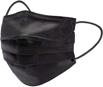 1000 PCS Protective Disposable Face Mask Cover 3 Ply Disposable Masks - Black (Color: Black)