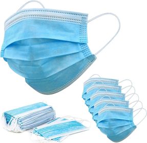 1000 PCS Protective Disposable Face Mask Cover 3 Ply Disposable Masks - Blue (Color: Blue)