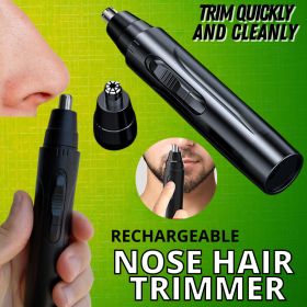 Electric Nose Ear Hair Trimmer Eyebrow Shaver Nose Hair Clipper Groomer For MEN (Option: Black-Clipper)